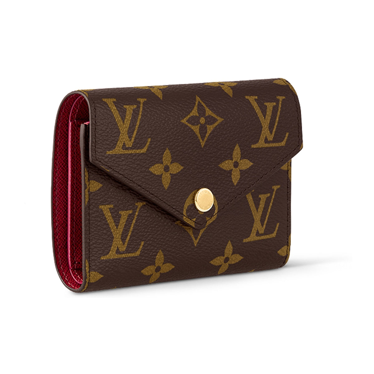 LOUIS VUITTON Victorine Logo Print Canvas and Leather Wallet - Fuchsia - M41938