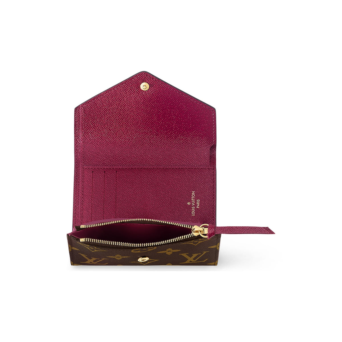 LOUIS VUITTON Victorine Logo Print Canvas and Leather Wallet - Fuchsia - M41938