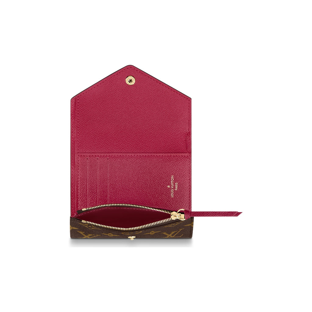 LOUIS VUITTON Victorine Logo Print Canvas and Leather Wallet - Fuchsia - M41938
