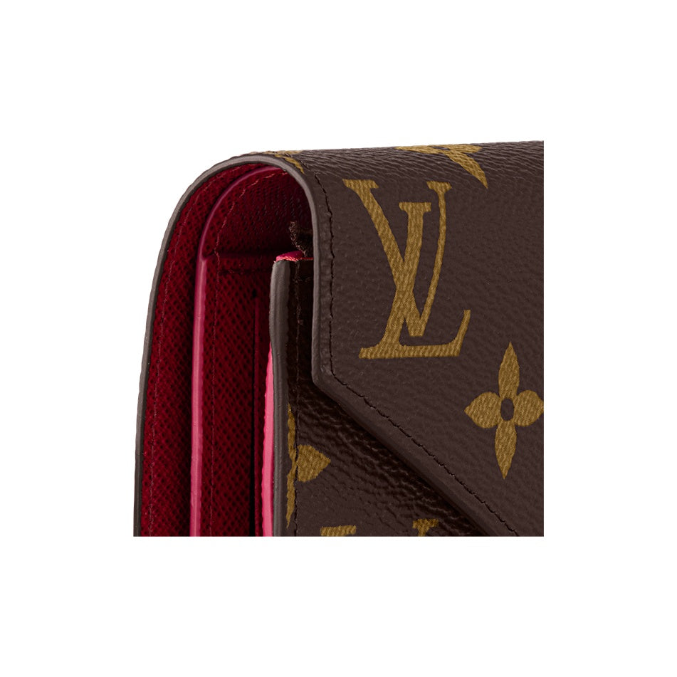 LOUIS VUITTON Victorine Logo Print Canvas and Leather Wallet - Fuchsia - M41938
