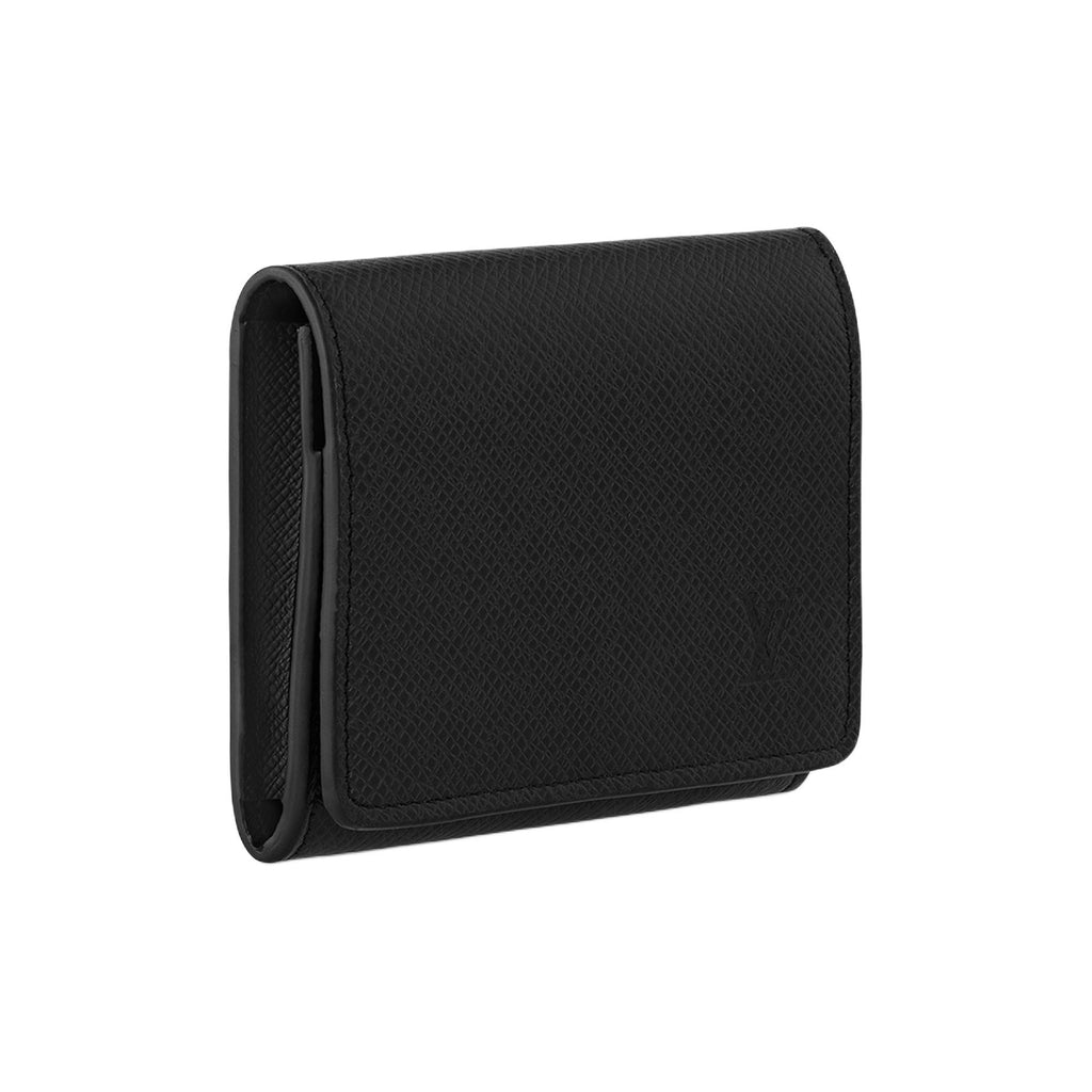 LOUIS VUITTON Envelope Carte de Visite Taiga and Epi Leather Card Holder - Black - M64595