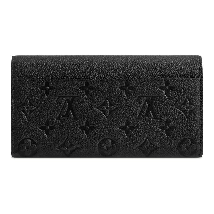 LOUIS VUITTON Sarah Logo Leather Wallet - Black - M61182