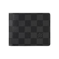 LOUIS VUITTON Multiple Checkered Coated Canvas Wallet - Black - N62663