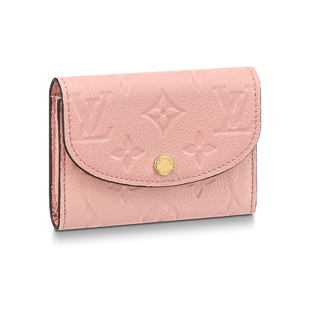 LOUIS VUITTON Rosalie Embossed Grained Cowhide Compact Wallet - Pink - M81520