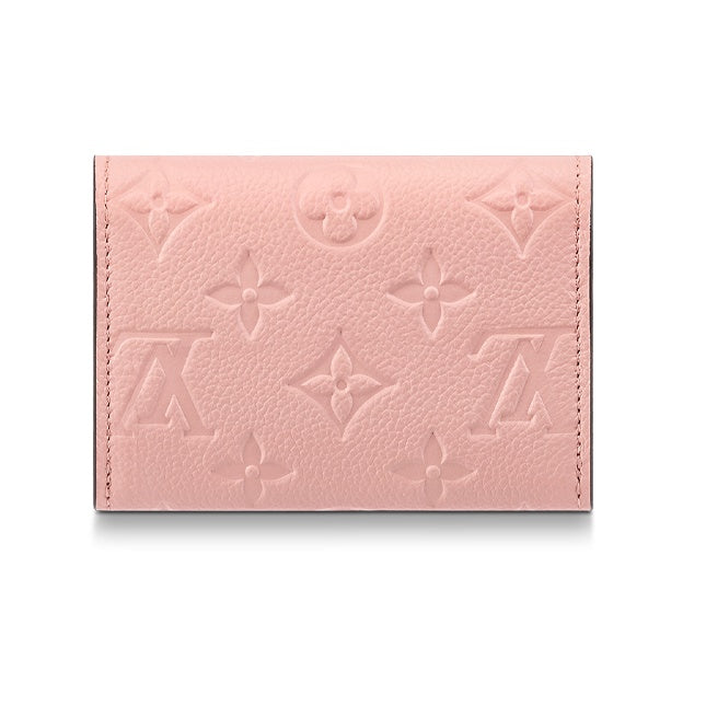 LOUIS VUITTON Rosalie Embossed Grained Cowhide Compact Wallet - Pink - M81520