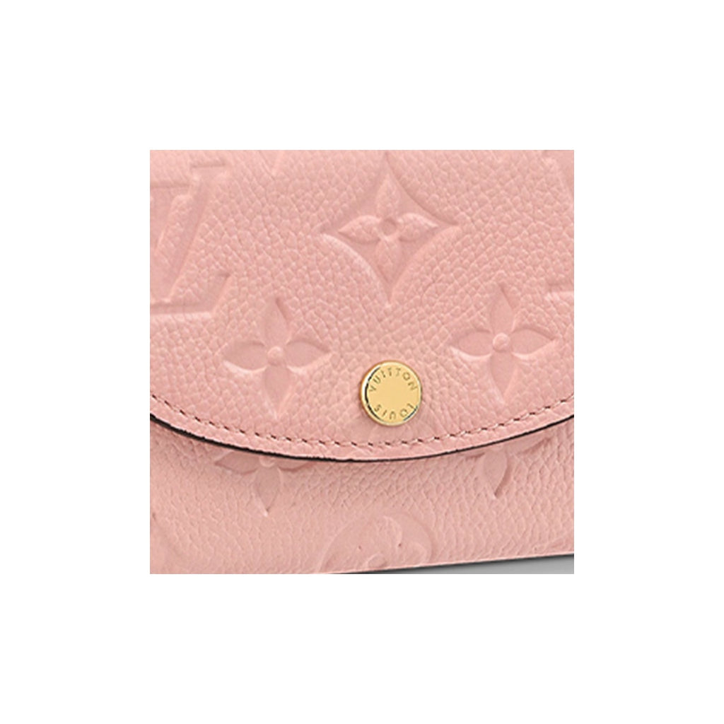 LOUIS VUITTON Rosalie Embossed Grained Cowhide Compact Wallet - Pink - M81520