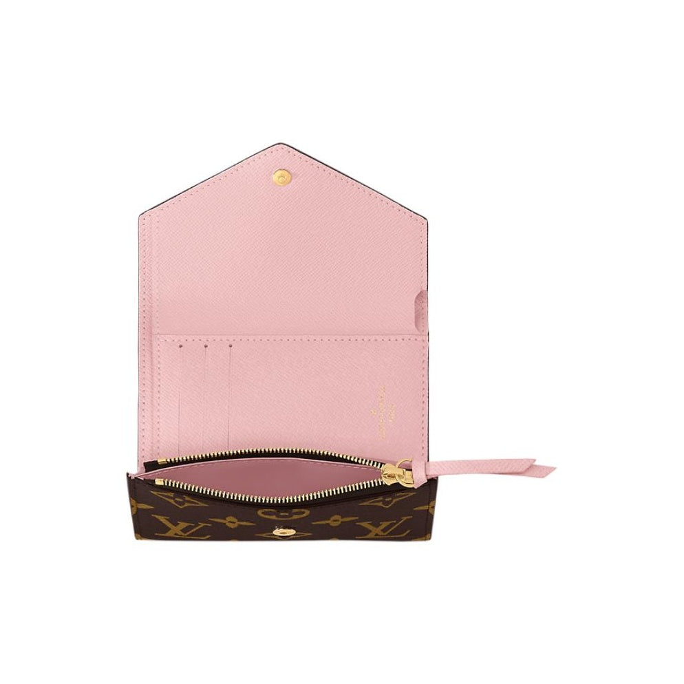 LOUIS VUITTON Victorine Monogram Canvas Wallet - Brown/Ballet Pink - M62360