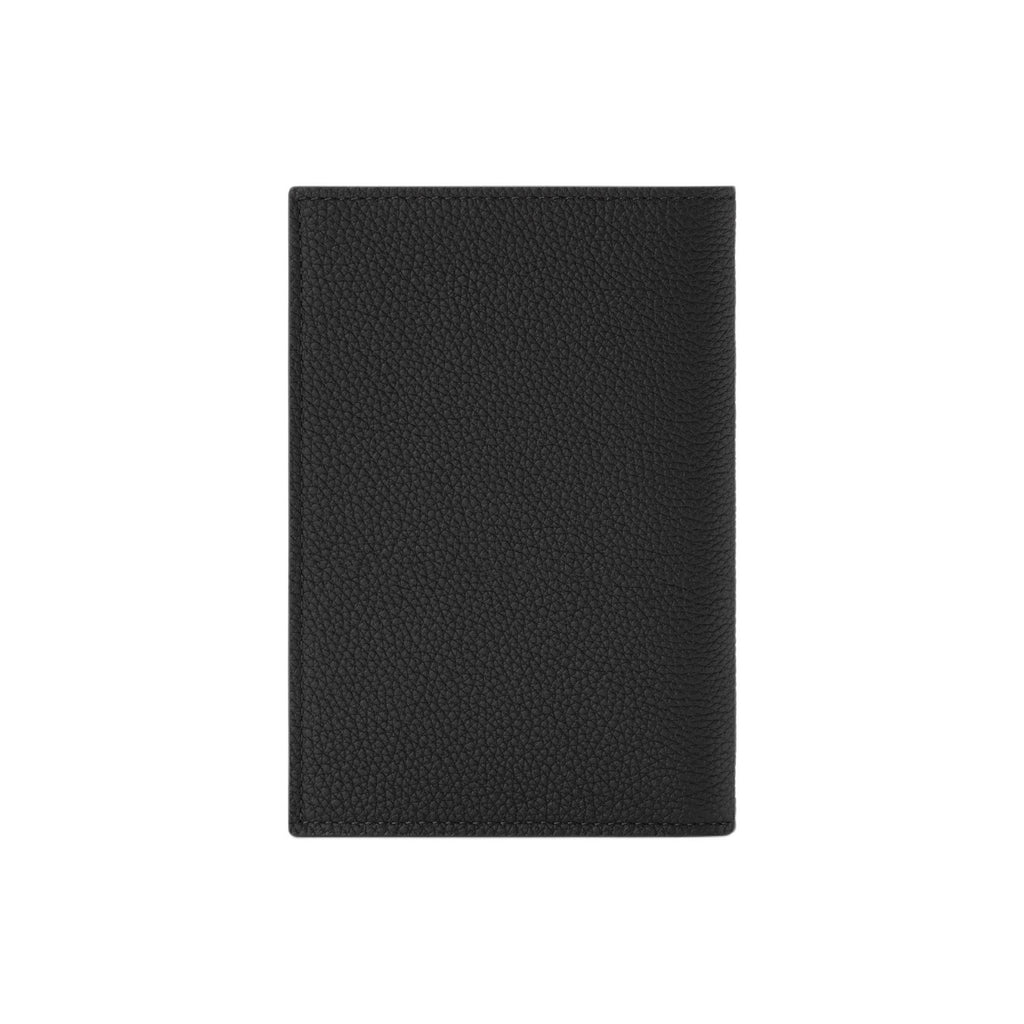 LOUIS VUITTON Embossed Logo Waxed Cowhide Passport Holder - Black - M2A176