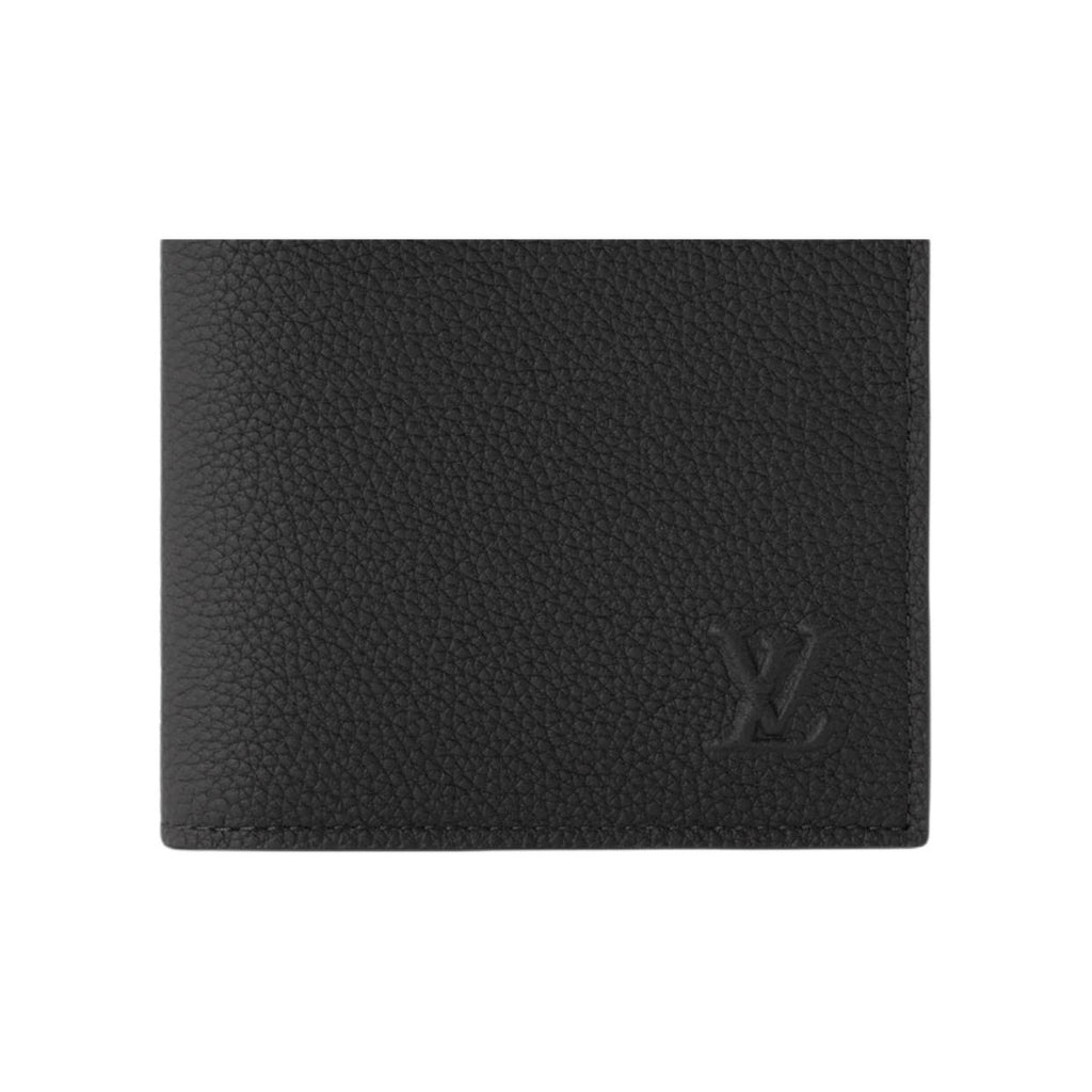 LOUIS VUITTON Embossed Logo Waxed Cowhide Passport Holder - Black - M2A176