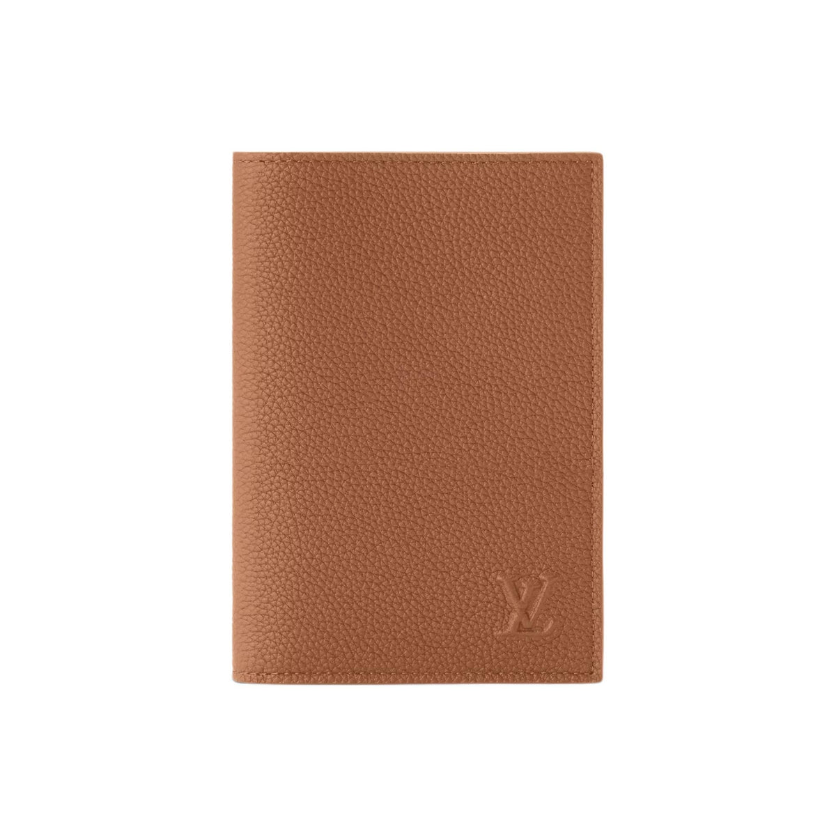 LOUIS VUITTON Classic Logo Waxed Calfskin Passport Holder - Brown - M2A179