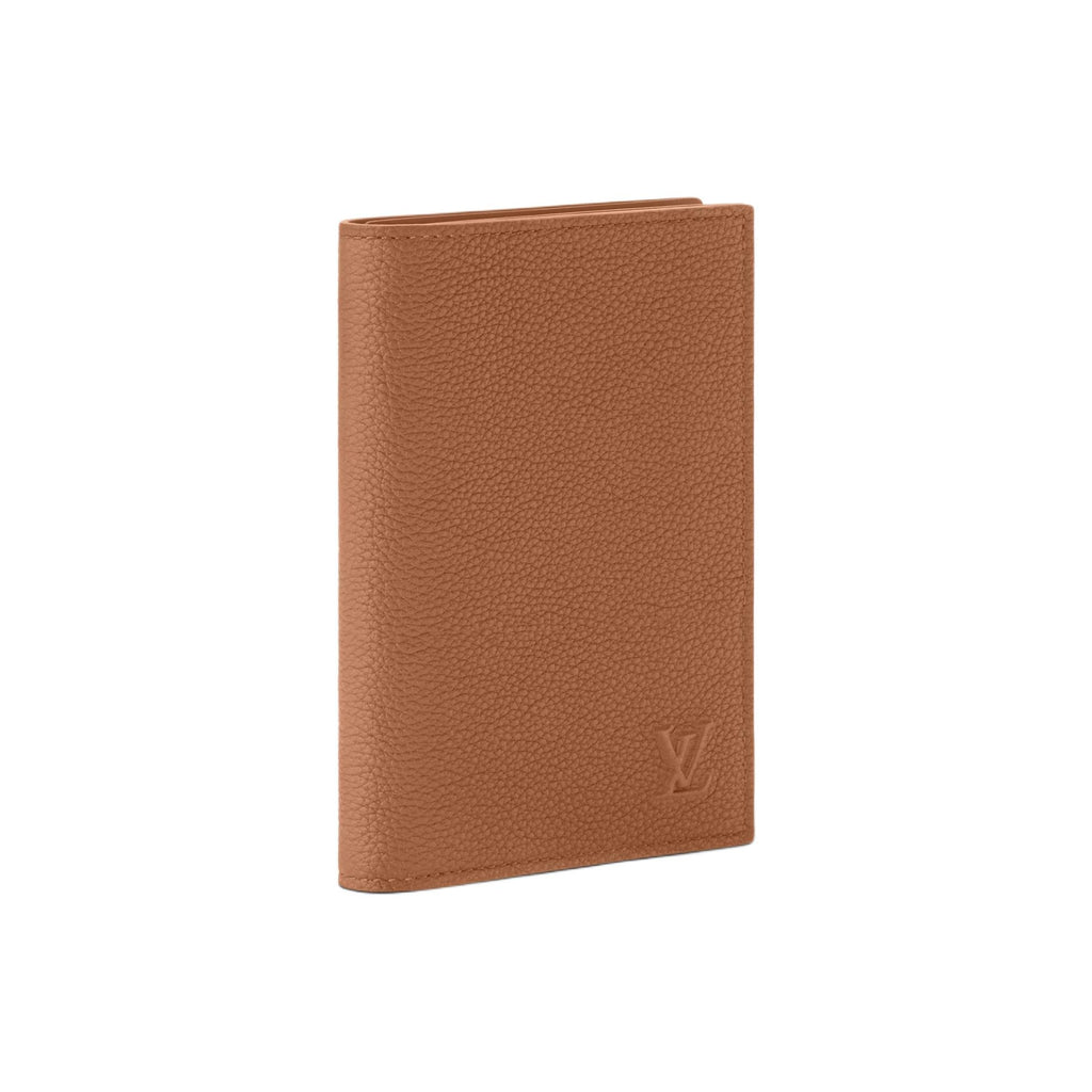 LOUIS VUITTON Classic Logo Waxed Calfskin Passport Holder - Brown - M2A179