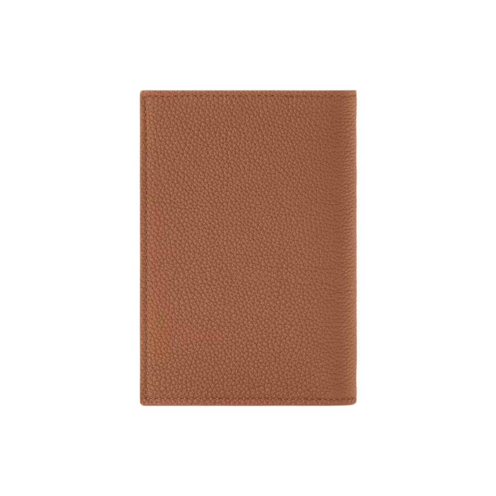 LOUIS VUITTON Classic Logo Waxed Calfskin Passport Holder - Brown - M2A179