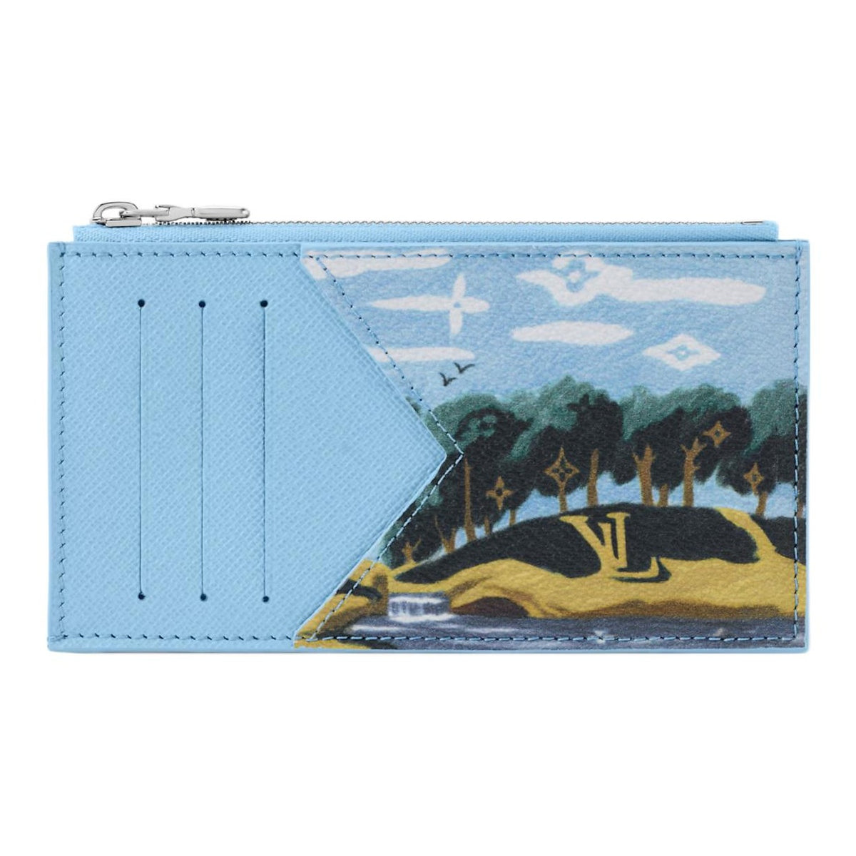 LOUIS VUITTON Mediterranean Beach Illustration Canvas Card Holder - Blue - M3A083