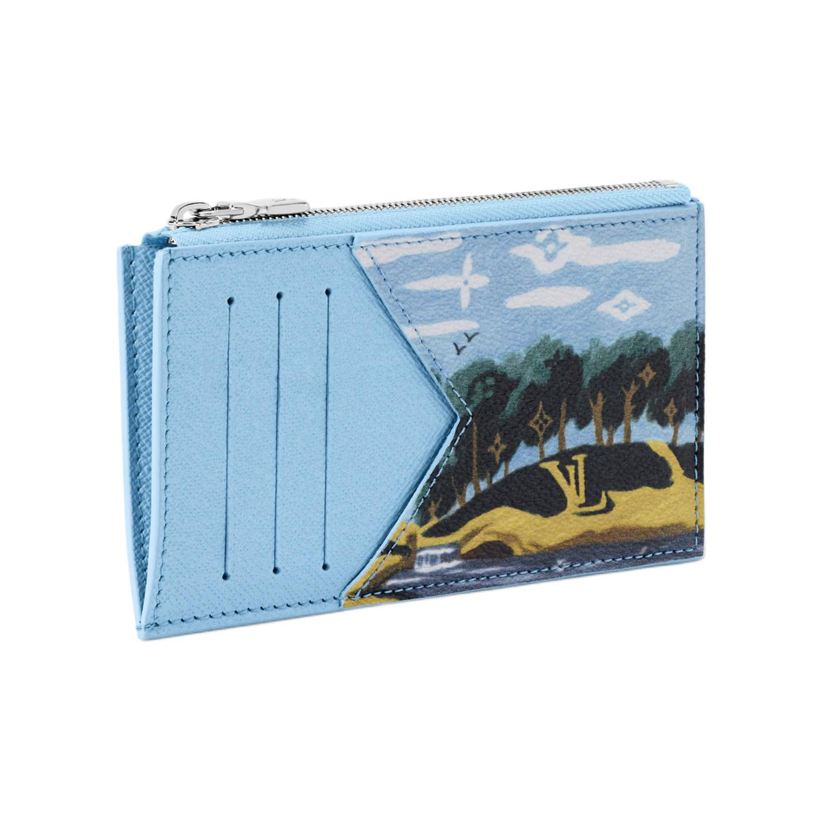 LOUIS VUITTON Mediterranean Beach Illustration Canvas Card Holder - Blue - M3A083
