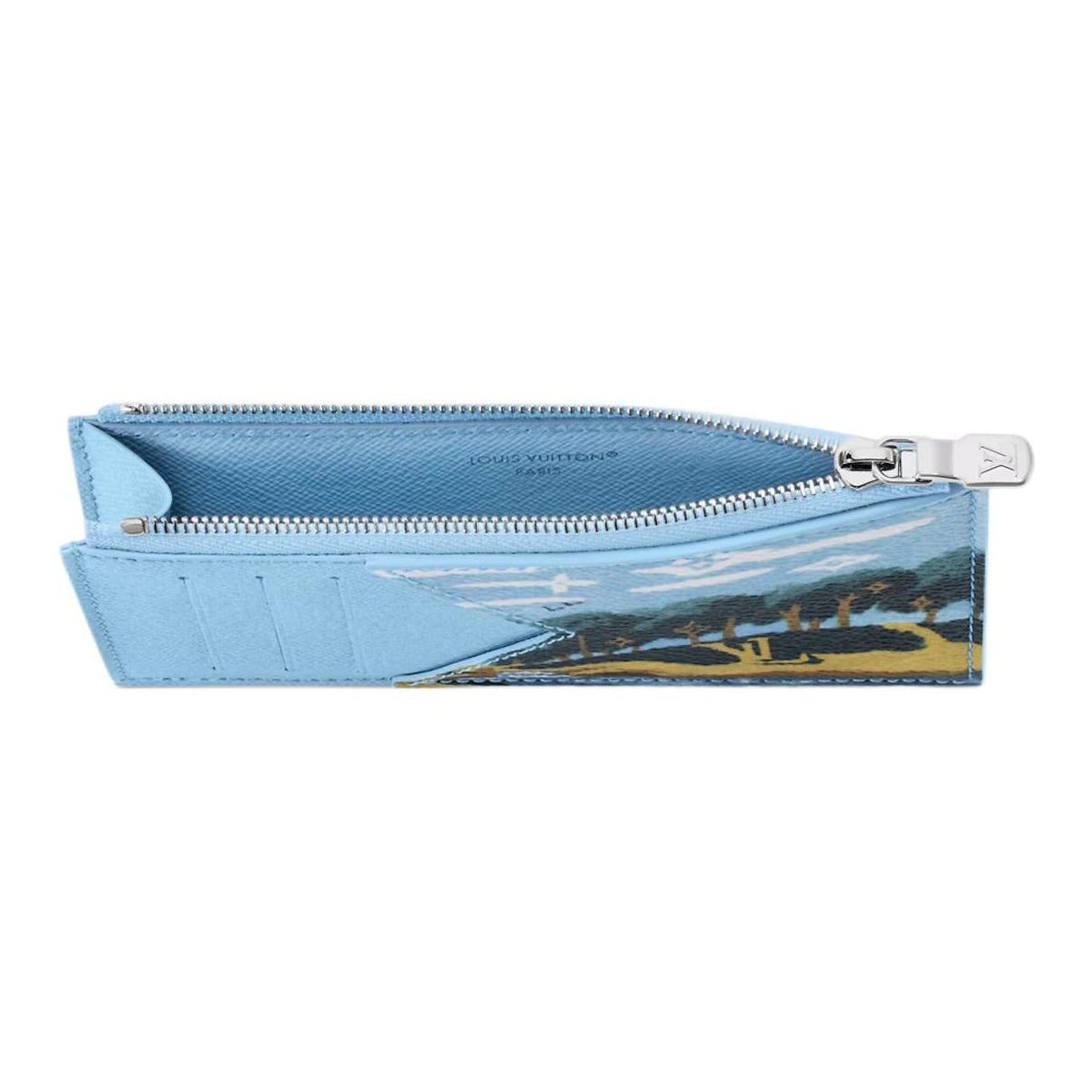 LOUIS VUITTON Mediterranean Beach Illustration Canvas Card Holder - Blue - M3A083