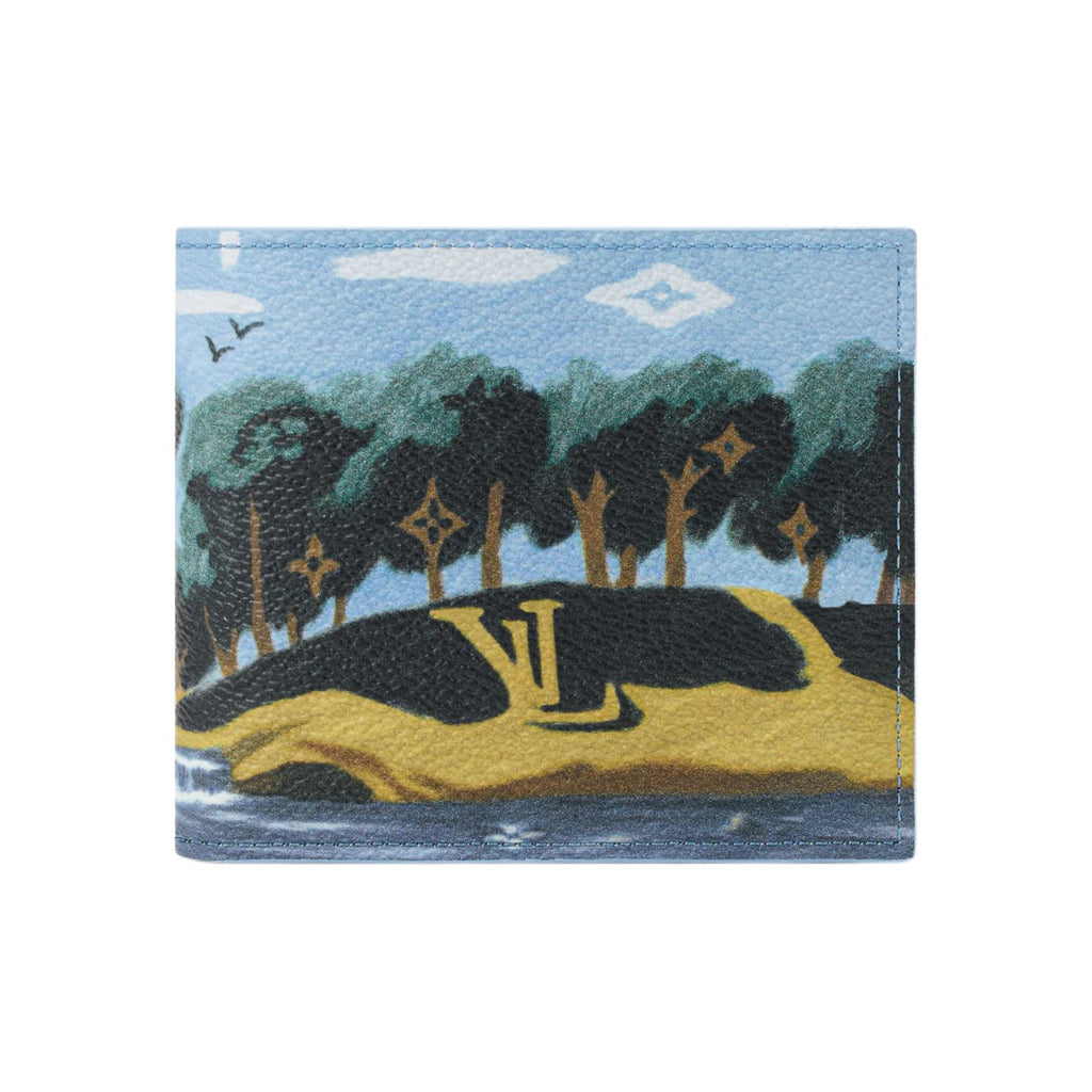 LOUIS VUITTON Monogram Highland Coastal Print Canvas Wallet - Blue - M3A085