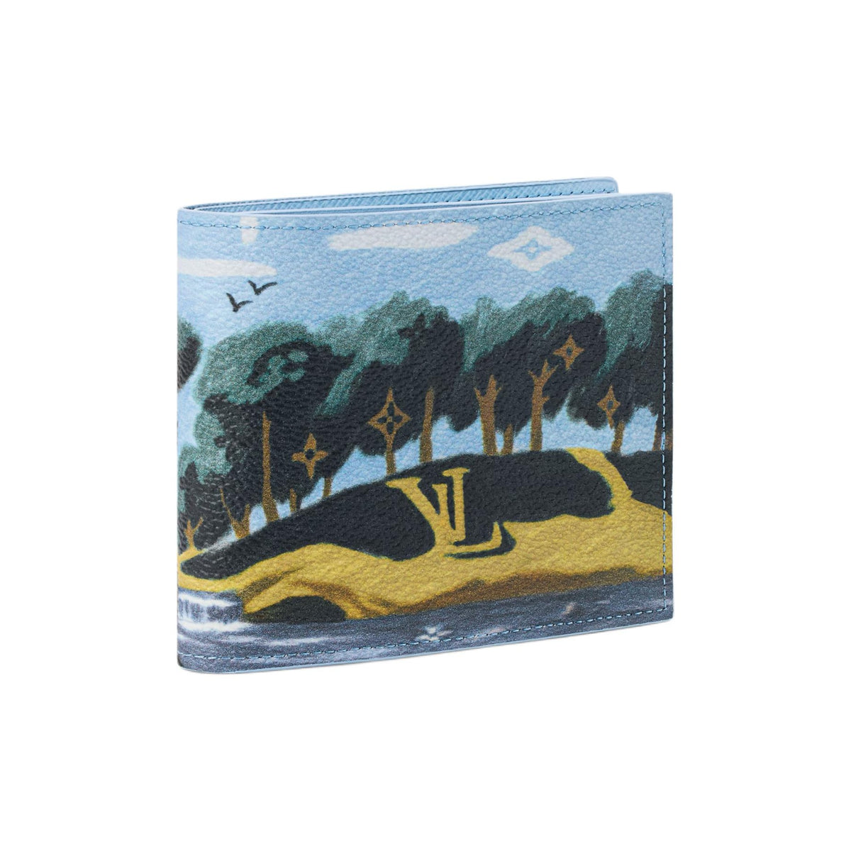 LOUIS VUITTON Monogram Highland Coastal Print Canvas Wallet - Blue - M3A085
