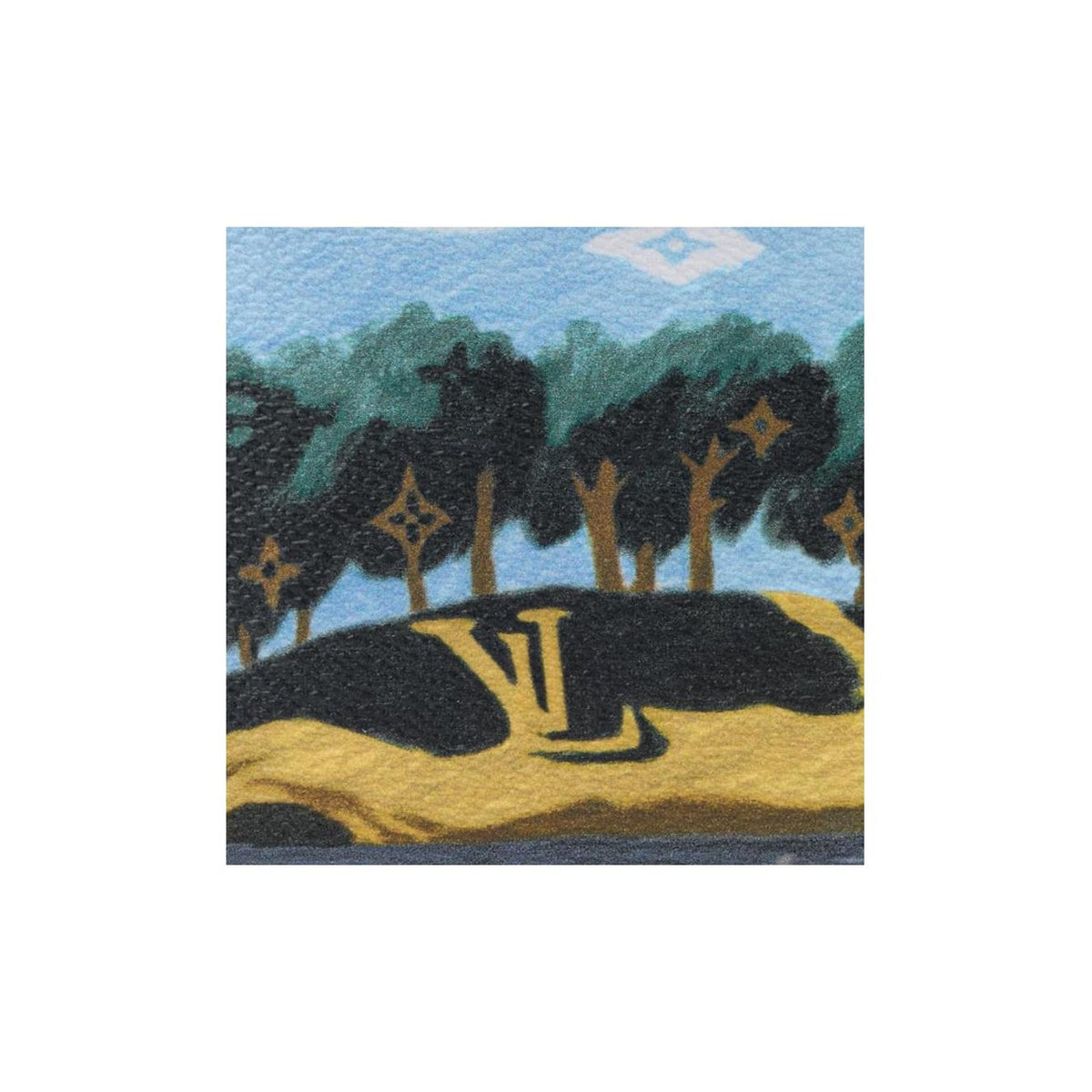 LOUIS VUITTON Slender Island Illustration Canvas and Faux Leather Wallet - Blue - M29742