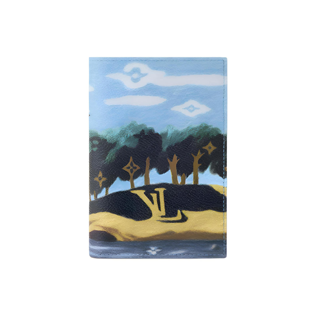 LOUIS VUITTON Island Coast Illustration Faux Leather Passport Holder - Twilight Blue - M29716