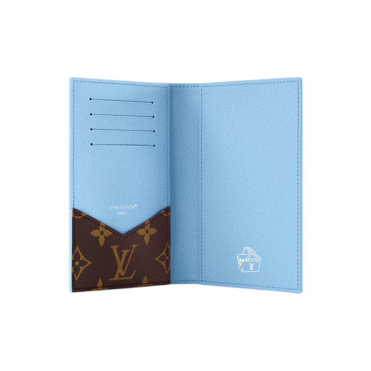 LOUIS VUITTON Island Coast Illustration Faux Leather Passport Holder - Twilight Blue - M29716
