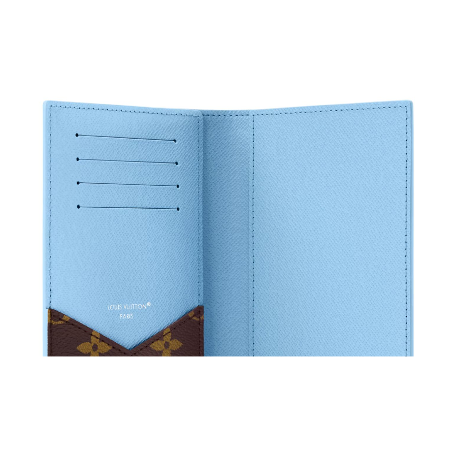 LOUIS VUITTON Island Coast Illustration Faux Leather Passport Holder - Twilight Blue - M29716