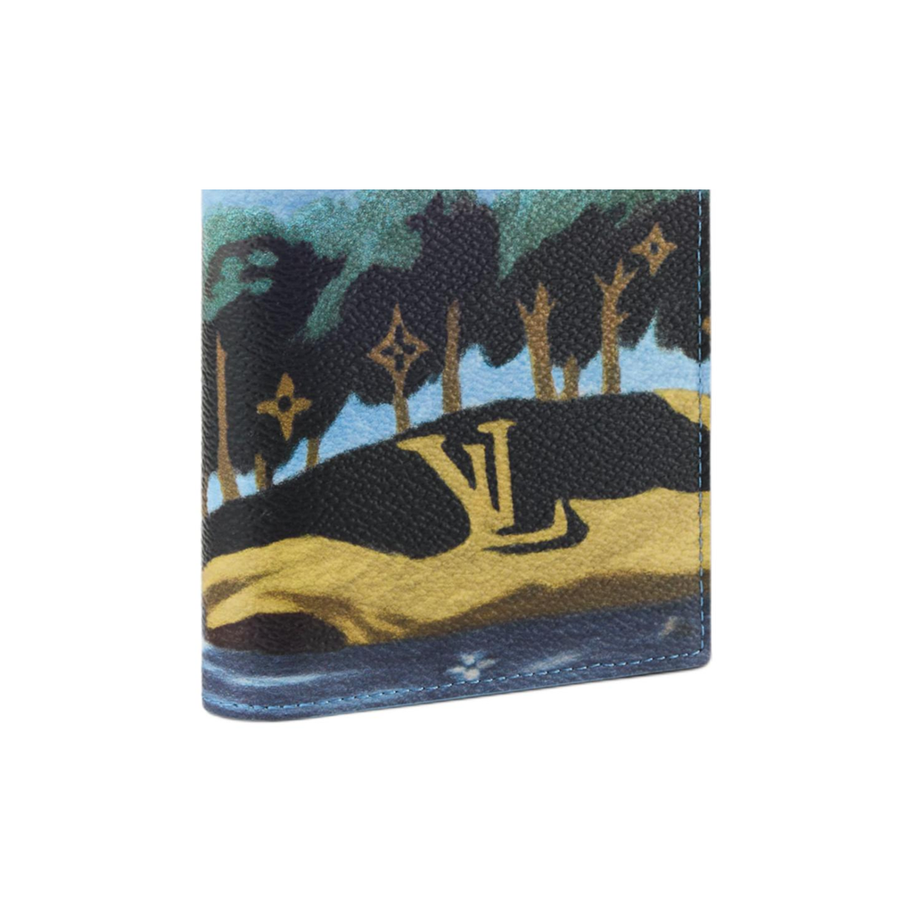 LOUIS VUITTON Island Coast Illustration Faux Leather Passport Holder - Twilight Blue - M29716