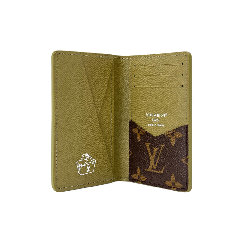 LOUIS VUITTON Pocket Organizer Mountain Landscape Coated Canvas Card Holder - Green - M29593