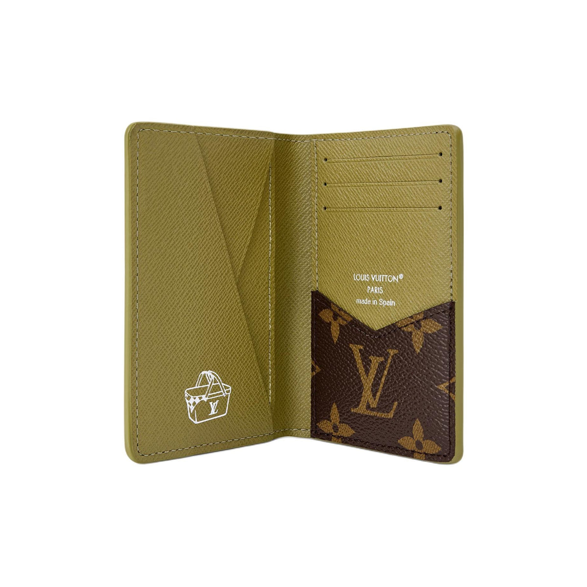LOUIS VUITTON Pocket Organizer Mountain Landscape Coated Canvas Card Holder - Green - M29593