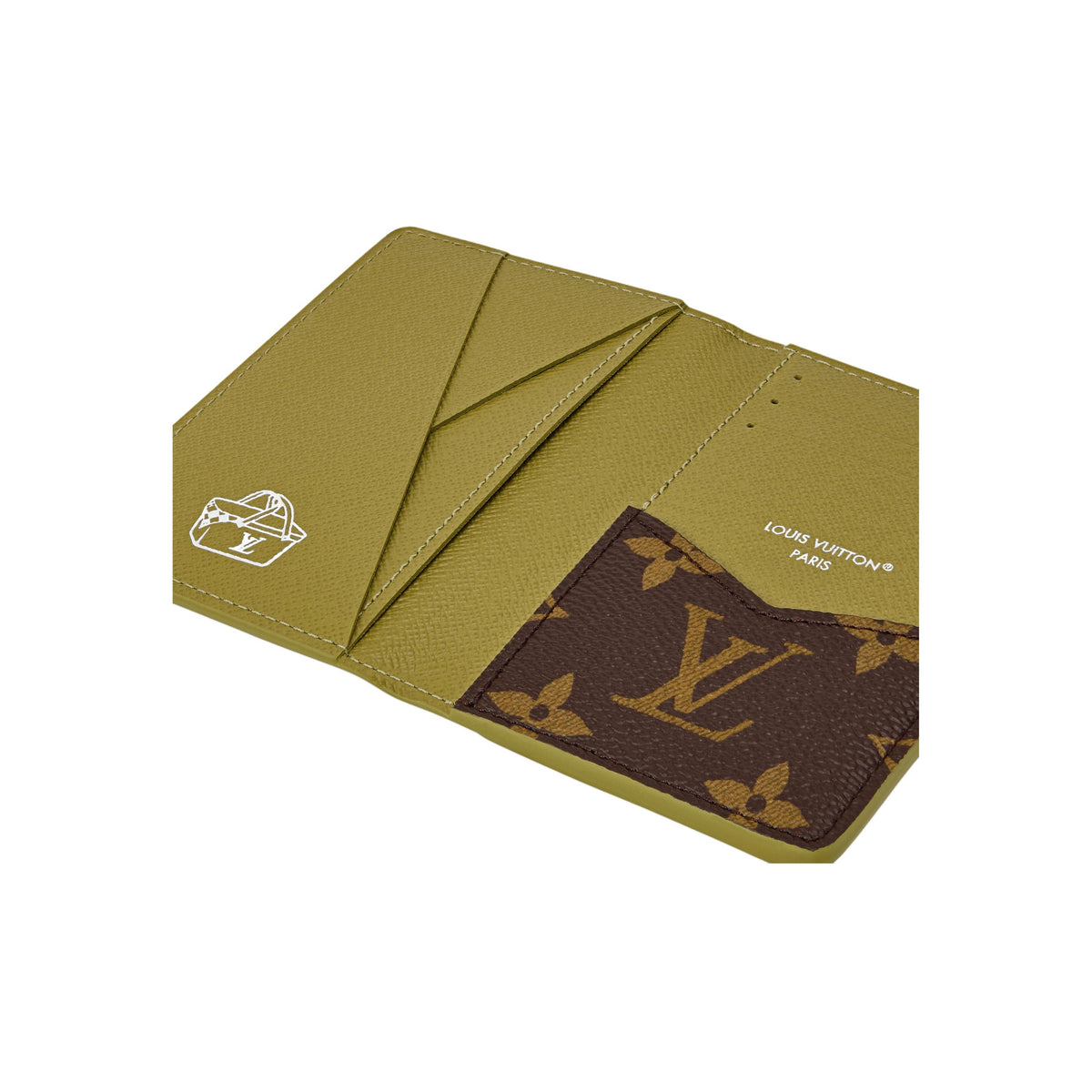 LOUIS VUITTON Pocket Organizer Mountain Landscape Coated Canvas Card Holder - Green - M29593