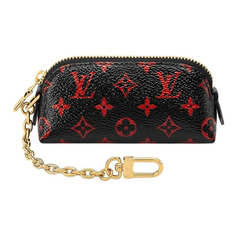 LOUIS VUITTON Lipstick Monogram Infrarouge Cosmetic Pouch - Black/Red - M2A290