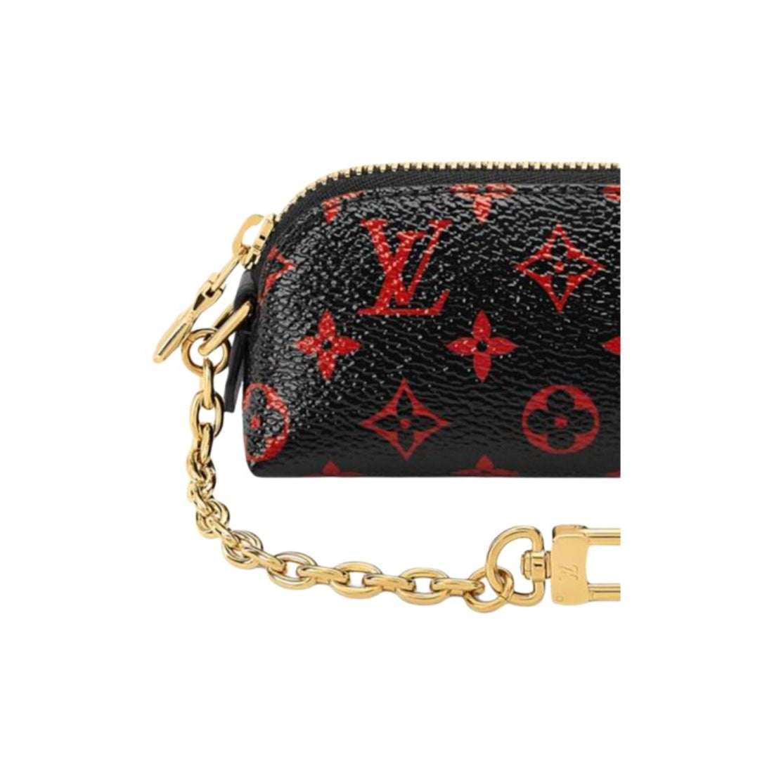 LOUIS VUITTON Lipstick Monogram Infrarouge Cosmetic Pouch - Black/Red - M2A290