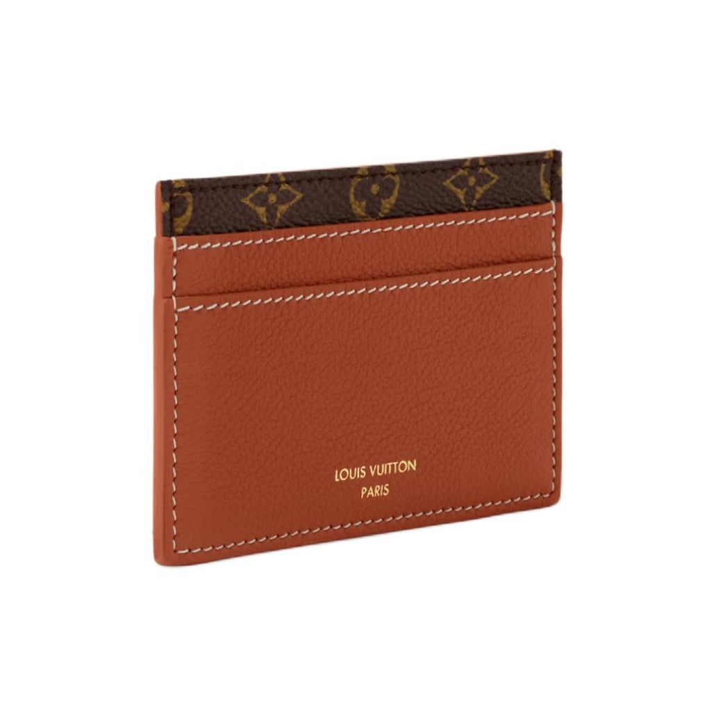 LOUIS VUITTON Low Key Logo Calfskin Card Holder - Cognac - M13696