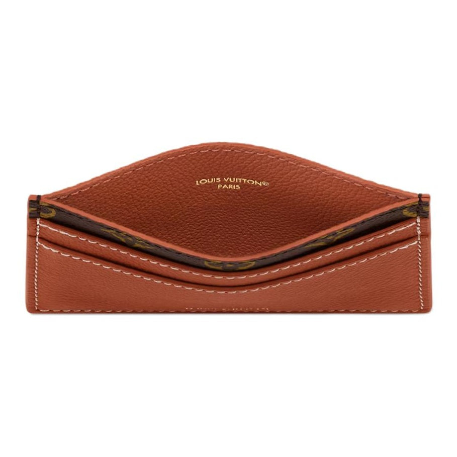 LOUIS VUITTON Low Key Logo Calfskin Card Holder - Cognac - M13696