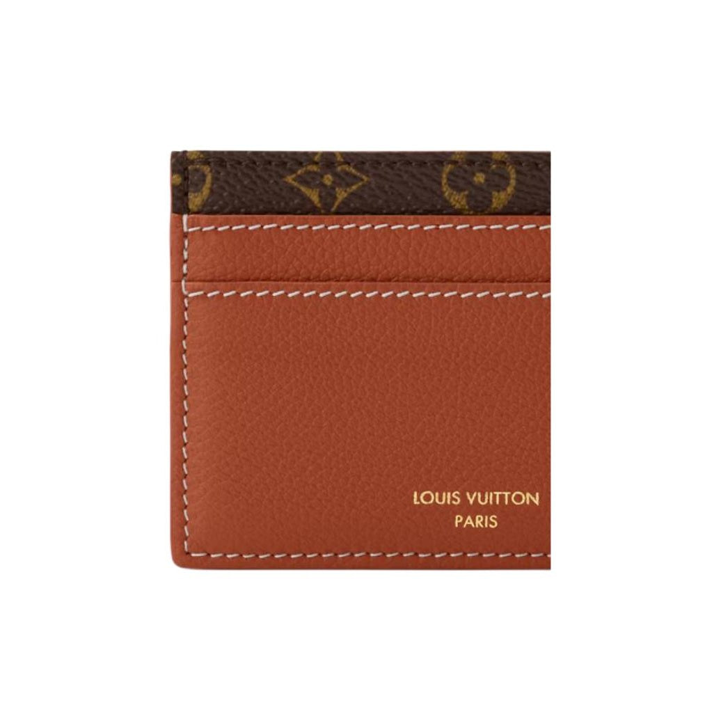 LOUIS VUITTON Low Key Logo Calfskin Card Holder - Cognac - M13696