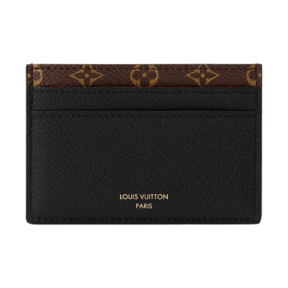 LOUIS VUITTON Low Key Logo Calfskin Card Holder - Black - M26815