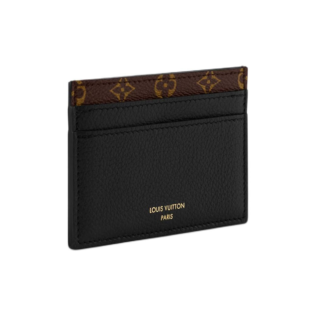 LOUIS VUITTON Low Key Logo Calfskin Card Holder - Black - M26815