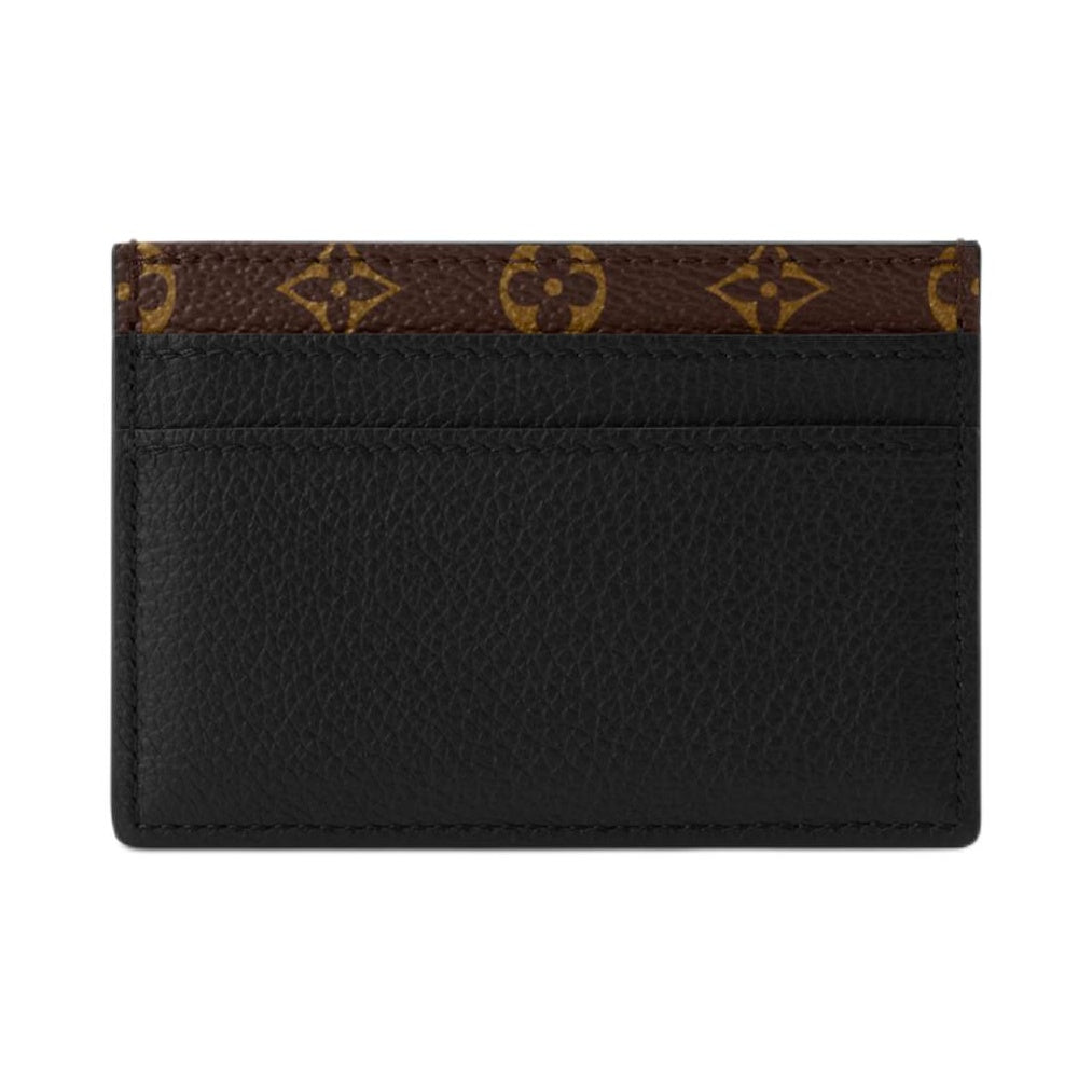 LOUIS VUITTON Low Key Logo Calfskin Card Holder - Black - M26815