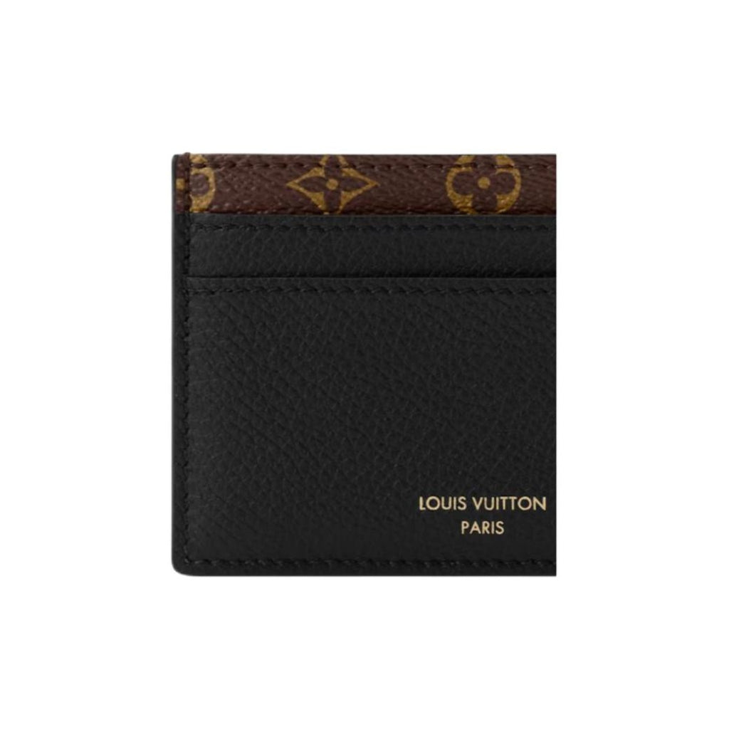 LOUIS VUITTON Low Key Logo Calfskin Card Holder - Black - M26815