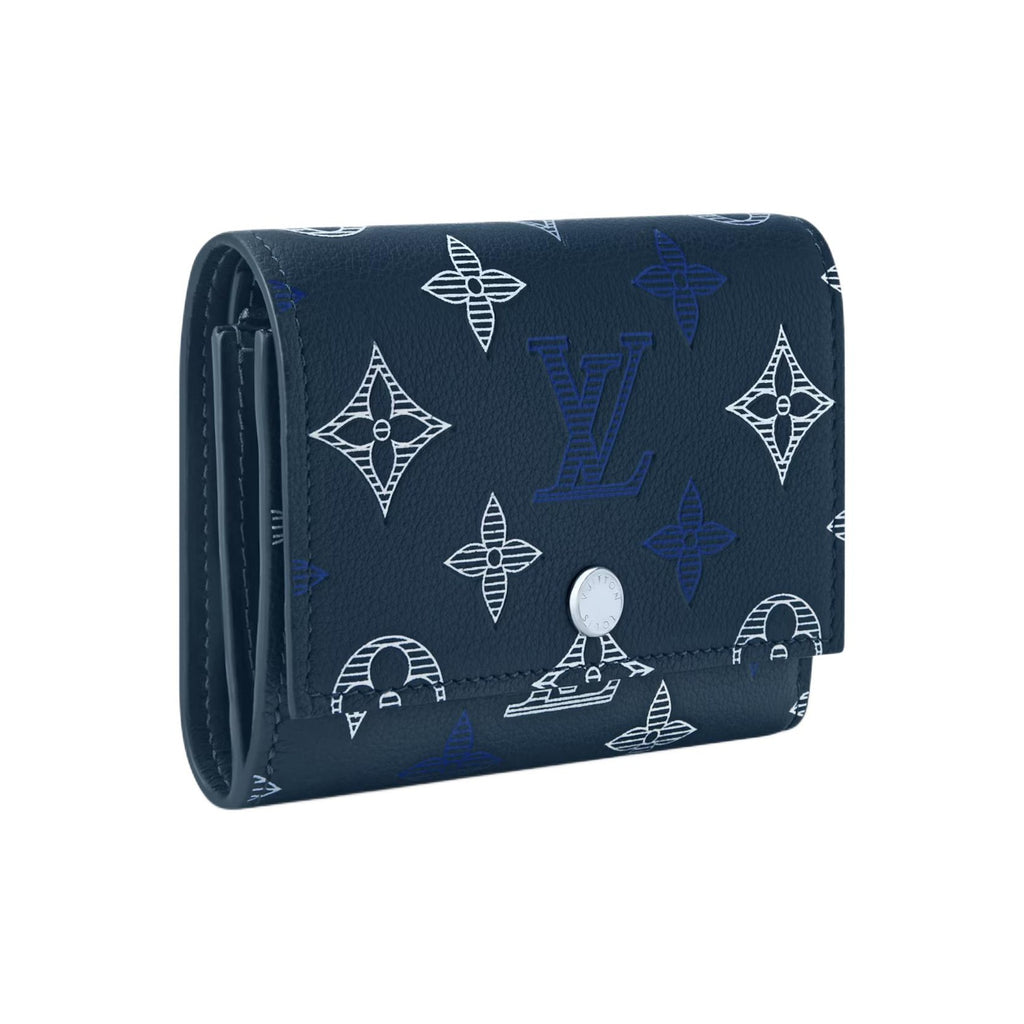 LOUIS VUITTON Victor Monogram Shadow Calfskin Wallet - Navy Blue - M29130