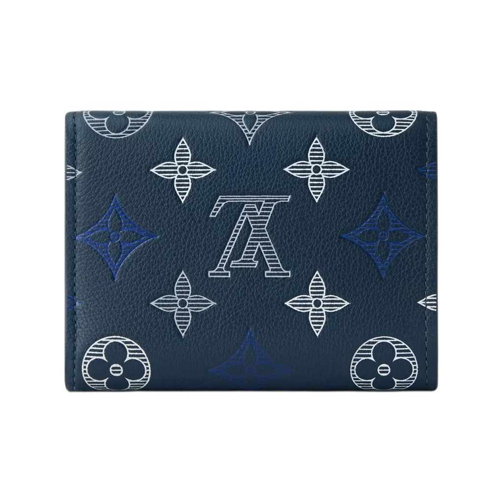 LOUIS VUITTON Victor Monogram Shadow Calfskin Wallet - Navy Blue - M29130
