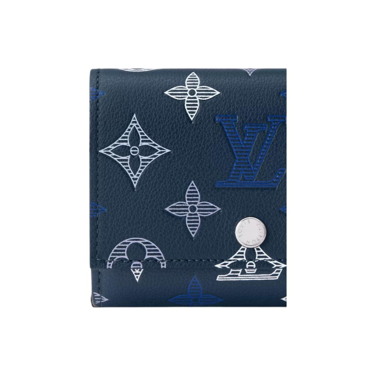 LOUIS VUITTON Victor Monogram Shadow Calfskin Wallet - Navy Blue - M29130
