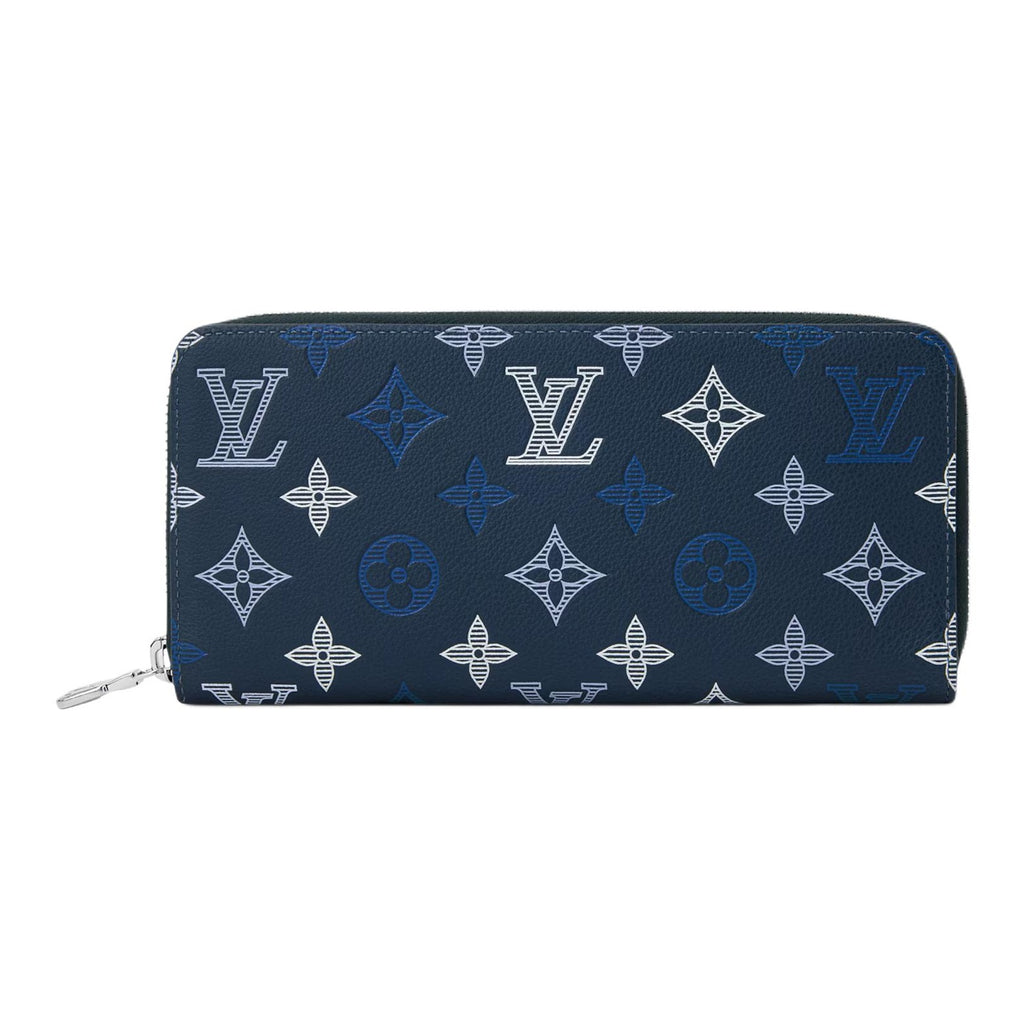 LOUIS VUITTON Zippy Monogram Shadow Calfskin Wallet - Navy Blue - M28777