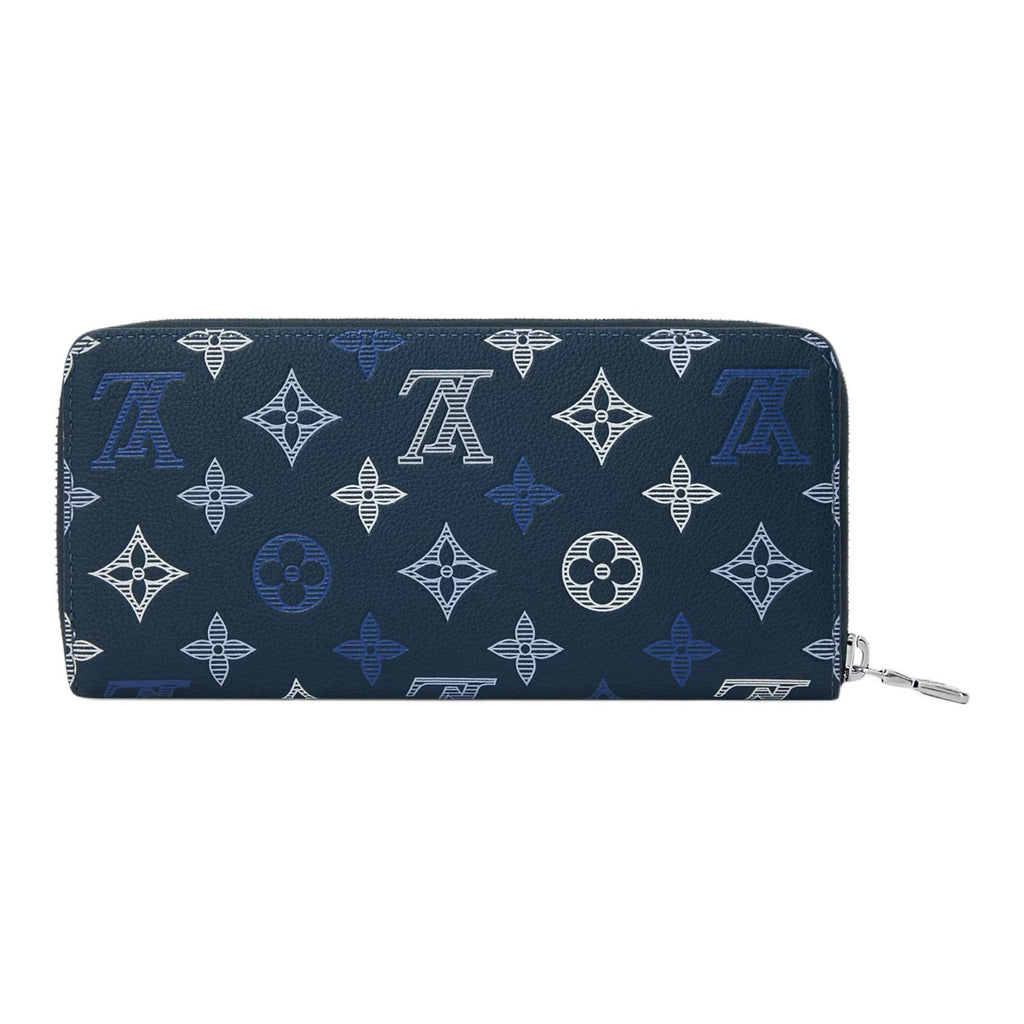 LOUIS VUITTON Zippy Monogram Shadow Calfskin Wallet - Navy Blue - M28777