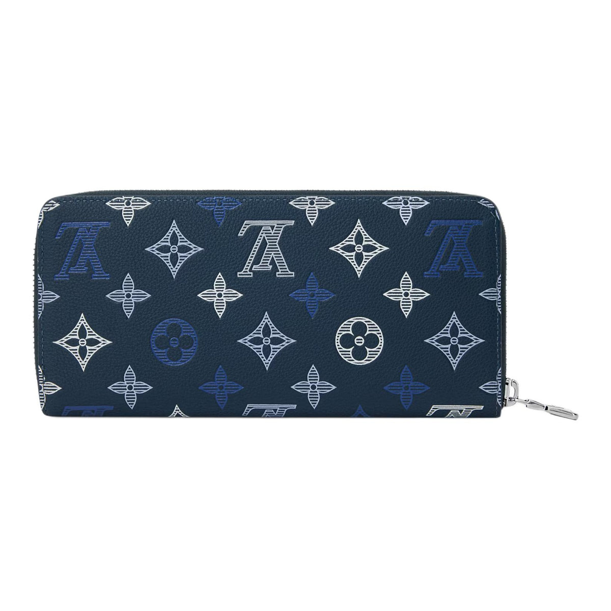 LOUIS VUITTON Zippy Monogram Shadow Calfskin Wallet - Navy Blue - M28777