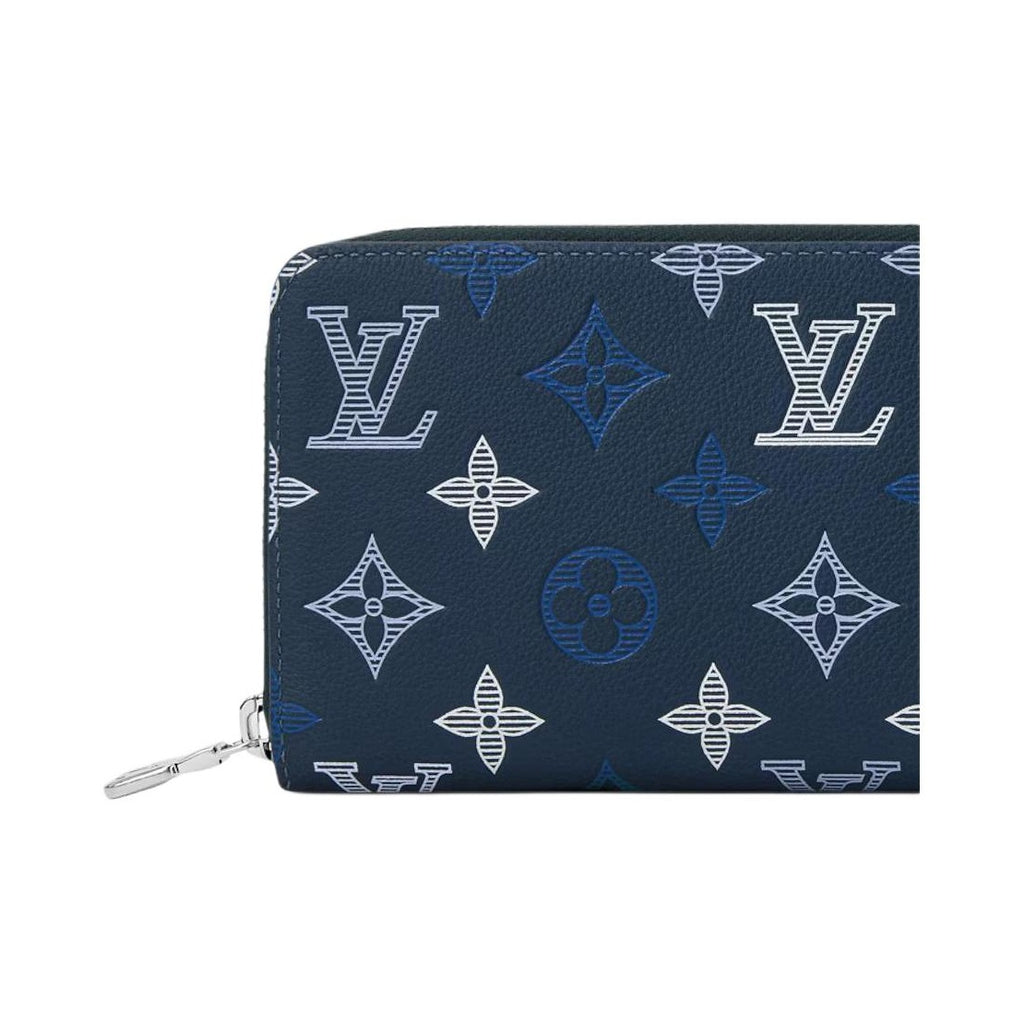 LOUIS VUITTON Zippy Monogram Shadow Calfskin Wallet - Navy Blue - M28777