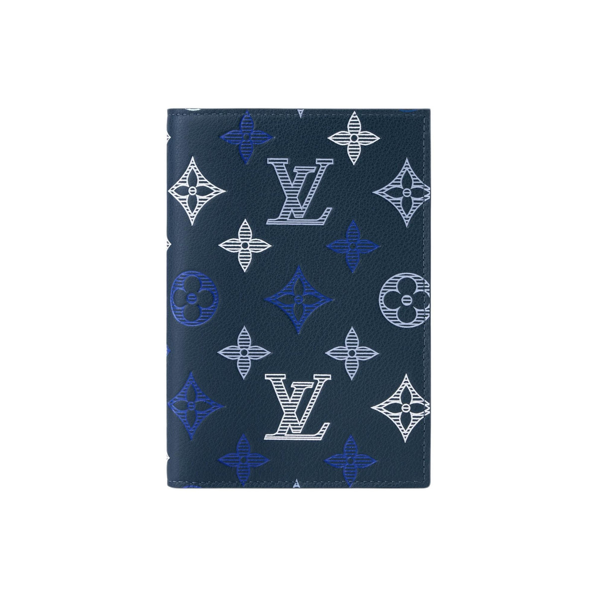 LOUIS VUITTON Monogram Shadow Cowhide Passport Holder - Dark Blue - M29132