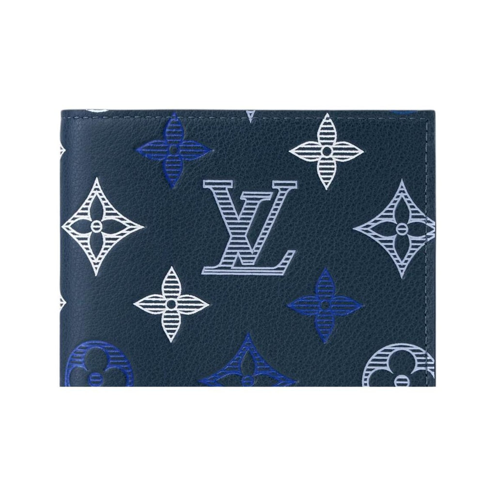 LOUIS VUITTON Monogram Shadow Cowhide Passport Holder - Dark Blue - M29132