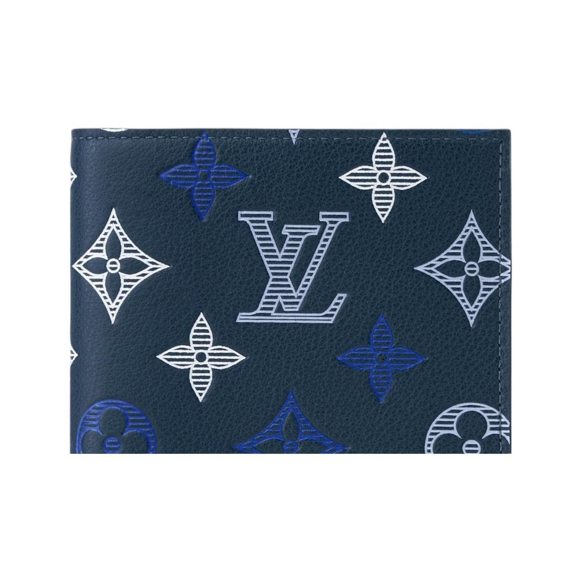 LOUIS VUITTON Monogram Shadow Cowhide Passport Holder - Dark Blue - M29132