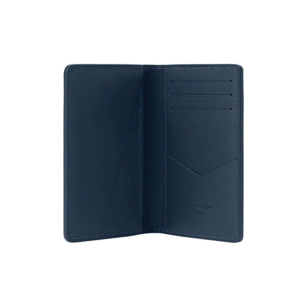 LOUIS VUITTON Monogram Shadow Gradient Logo Cowhide Card Holder - Dark Blue - M29135