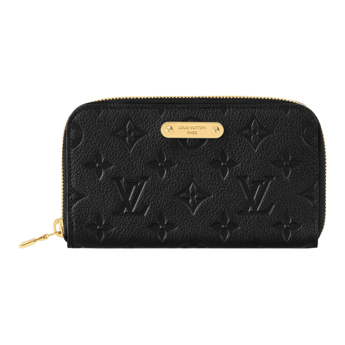 LOUIS VUITTON Margot Grained Cowhide Zip Wallet - Black - M12425